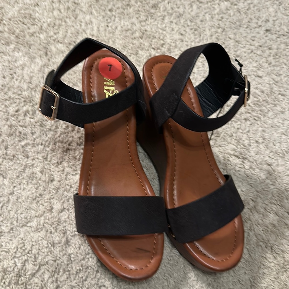 Mia brown and black platforms